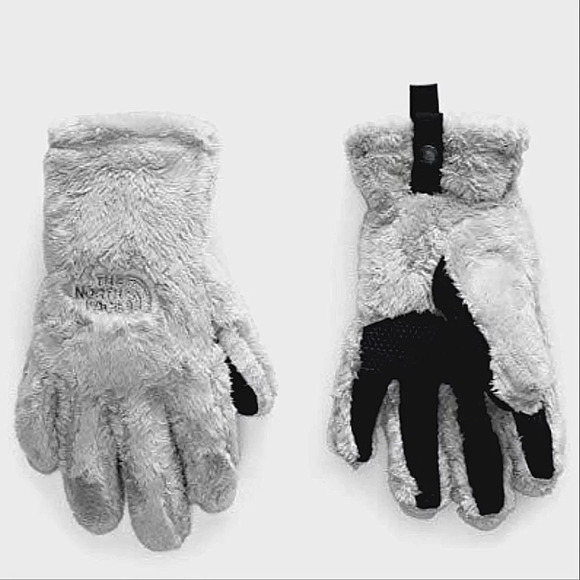 The North Face Kids Grey Girl's Osito fleece Etip Glove sz Medium - Picture 1 of 12